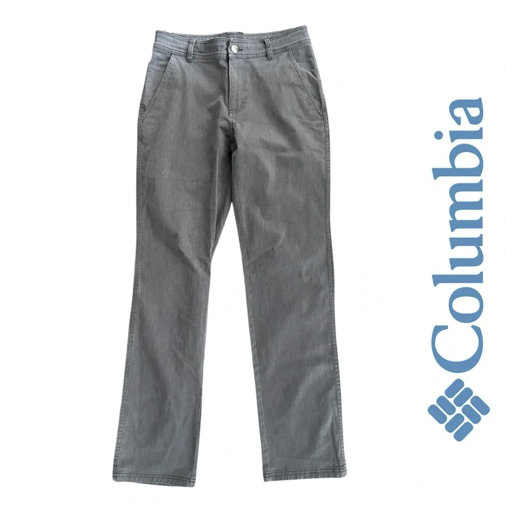 Columbia Women’s Gray Straight Leg Pants Denim Jeans Trousers Size 10 Tall 32…